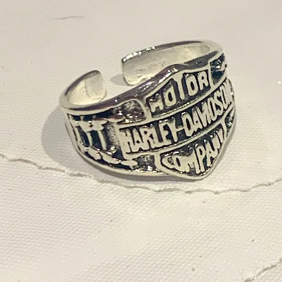 HARLEY DAVIDSON motorcycle company silver tone unisex ring - Picture 5 of 11